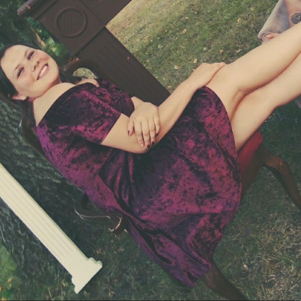 Maroon velvet dress